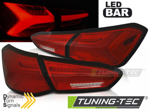 Voll LED Lightbar Design Rückleuchten für Ford Focus MK4 3/5 Türer 18-21 weiß/rot dynamischer Blinker